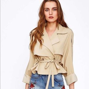 Layered Mini Trench Coat
